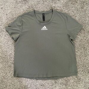 NWOT Adidas Crop Top Green Medium